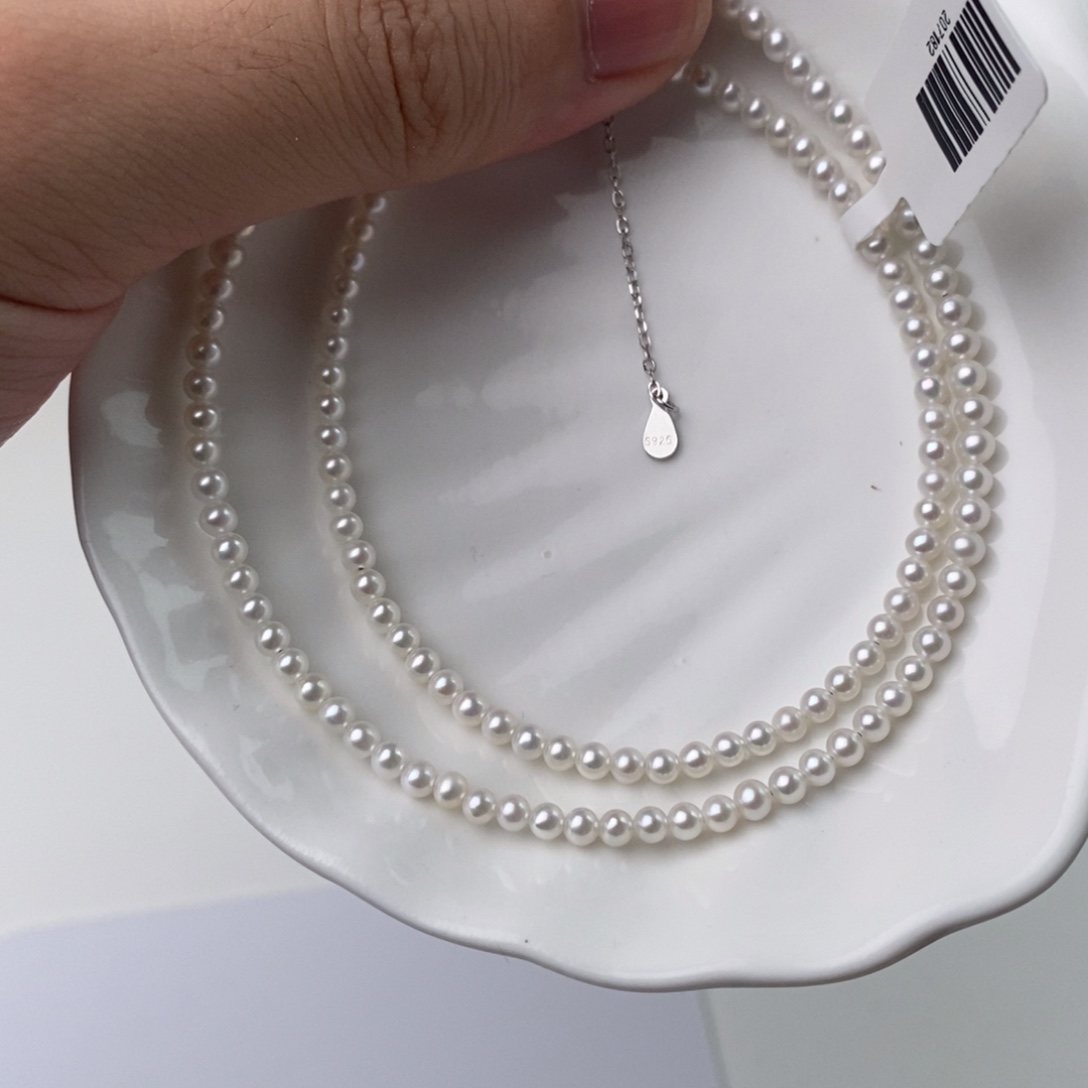 淡水珍珠银S925镶嵌项链207182
