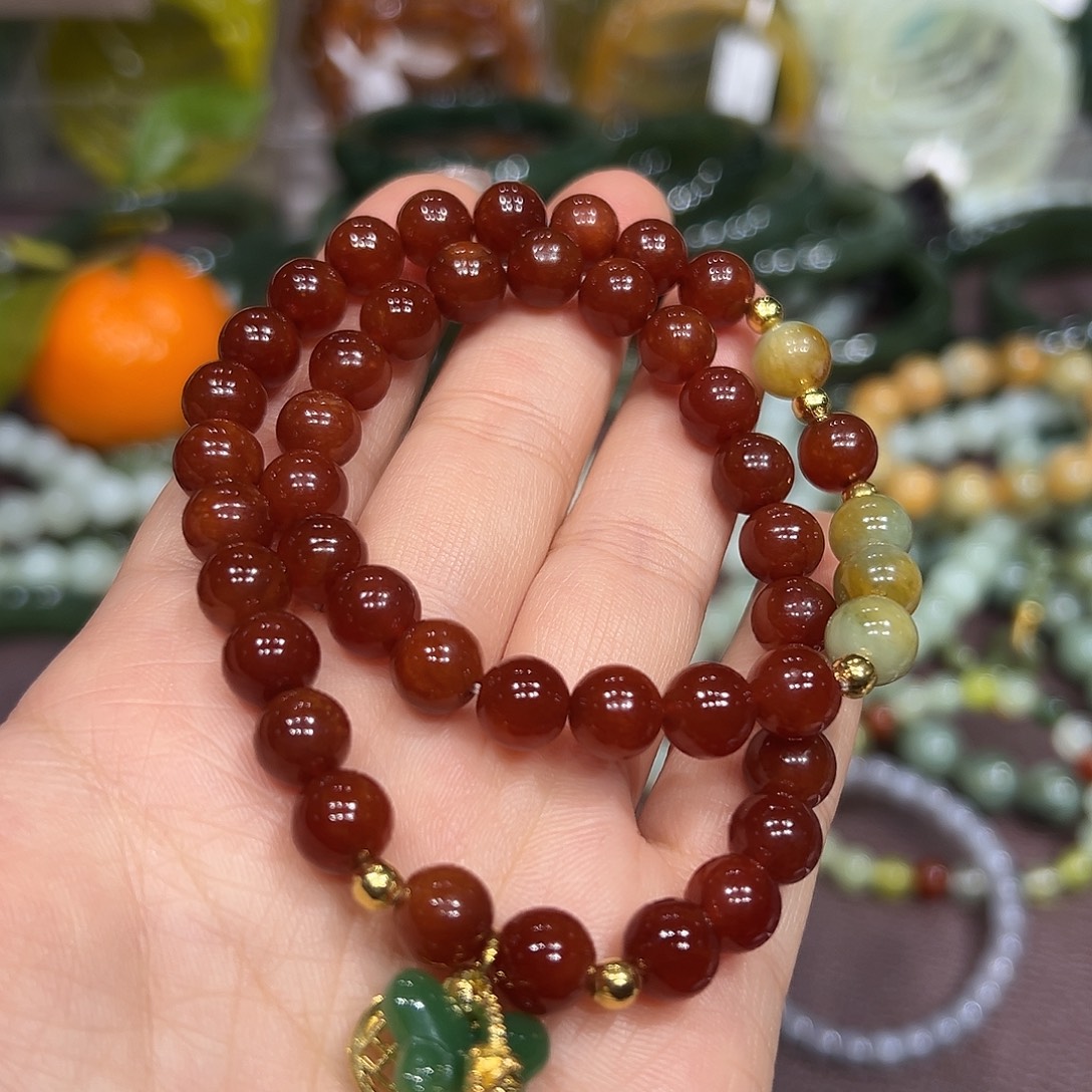 蛇纹石玉未镶嵌手链