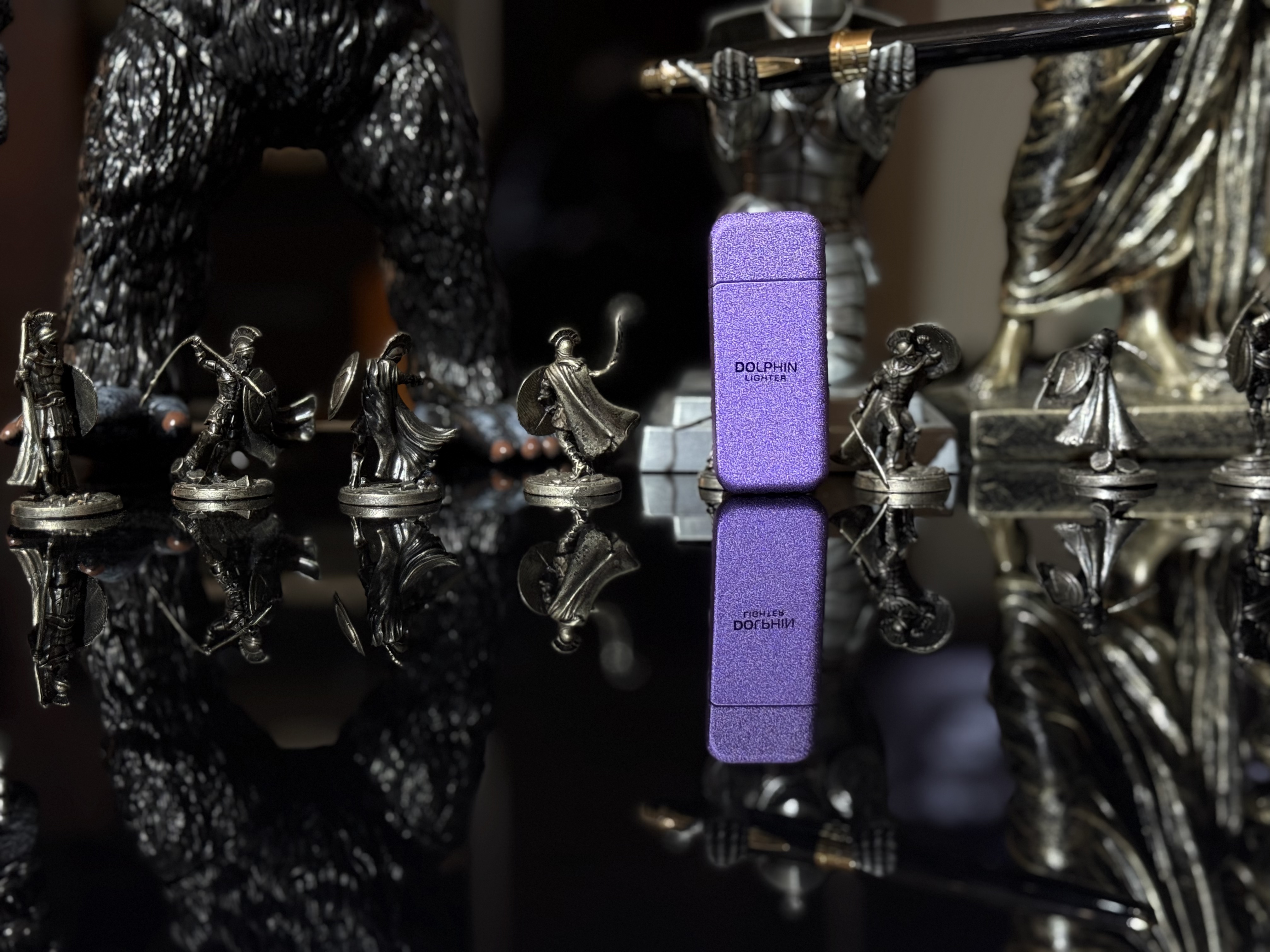 紫色磨砂充气打火机L