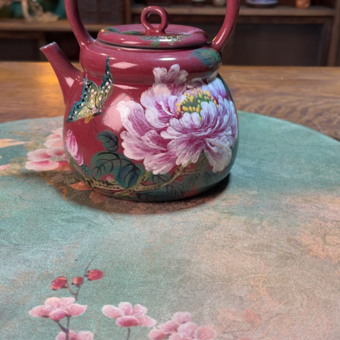 柴烧纯手工手绘陶瓷