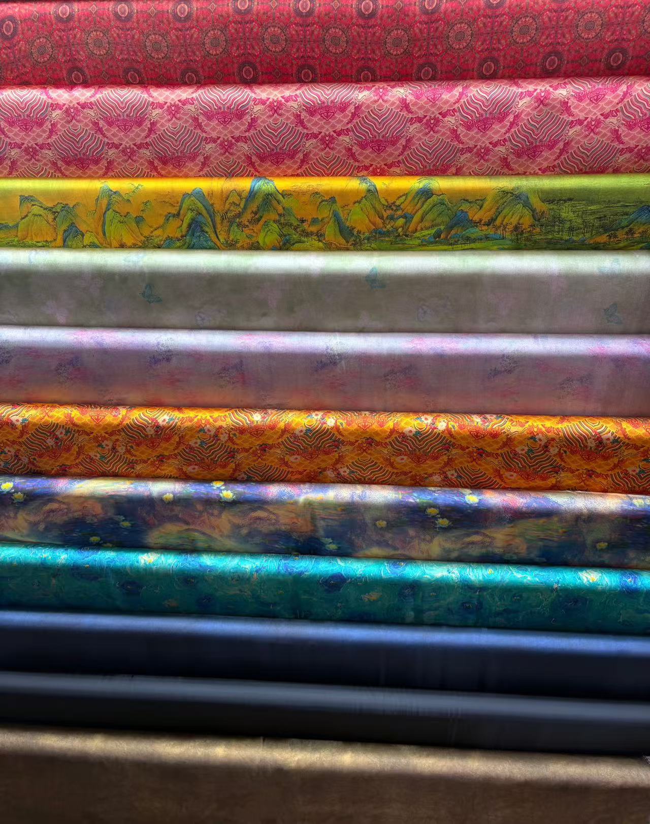 一号链接真丝香云纱皮子花萝