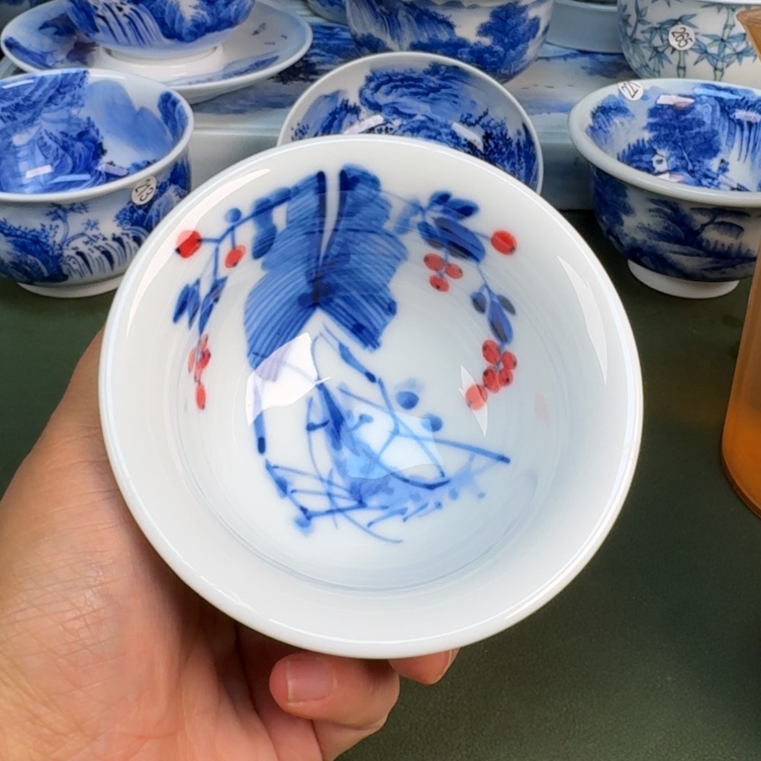 陶瓷景德镇纯手绘茶具圆圆219
