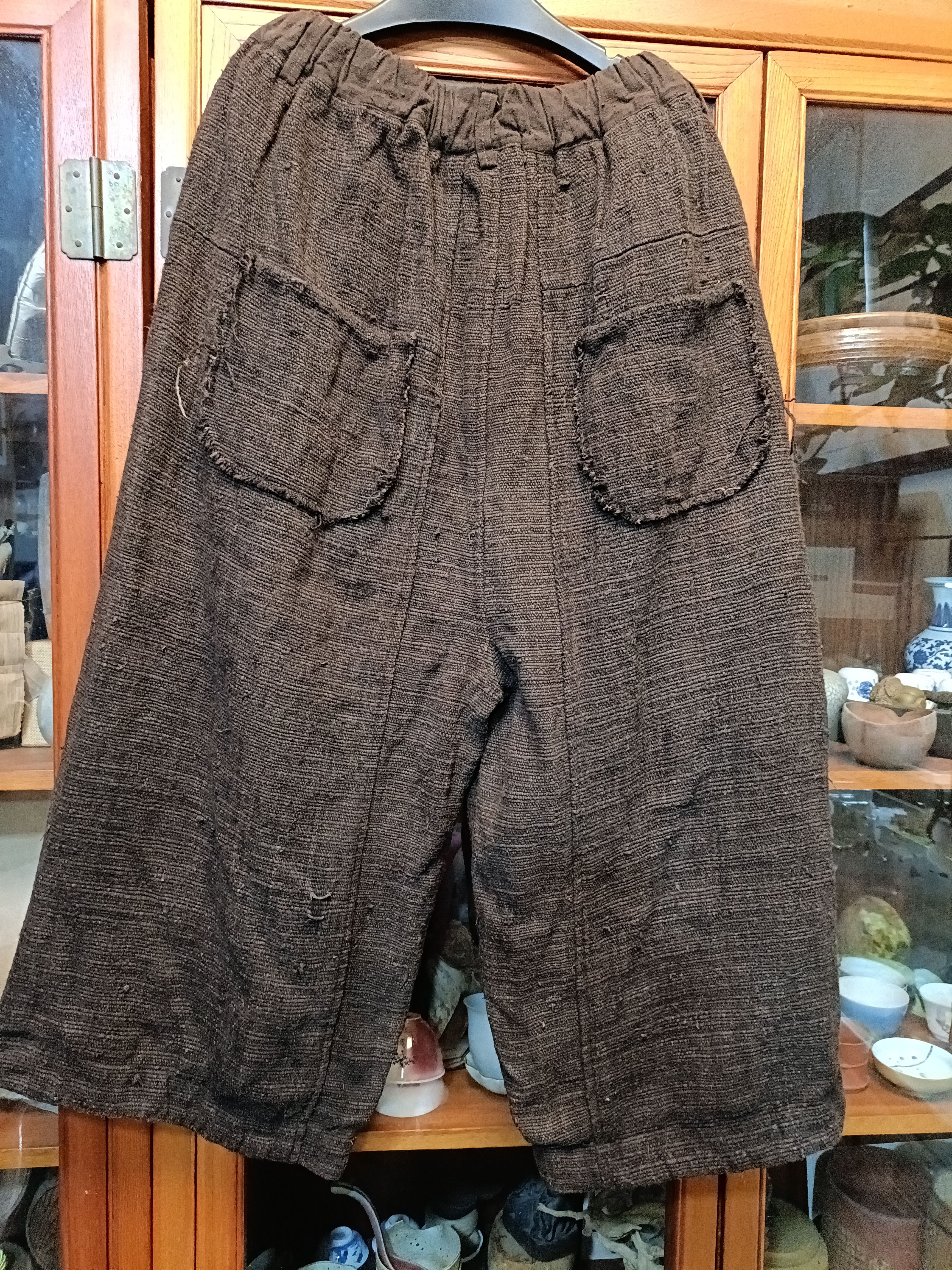 植物染色火草布直筒裤（裤长85）