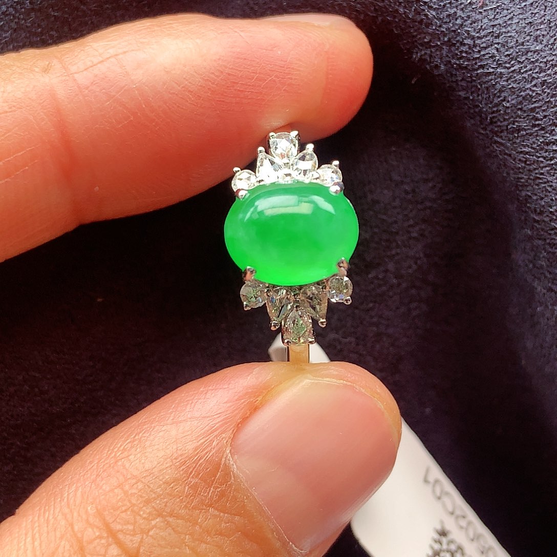 翡翠颈饰18K金镶嵌上新