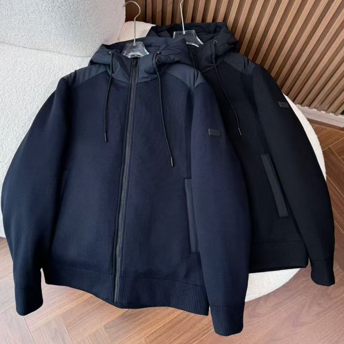 Z秋冬加绒羊毛男冬季美式休闲羽绒夹克厚款时尚秋冬（卡码拍大）