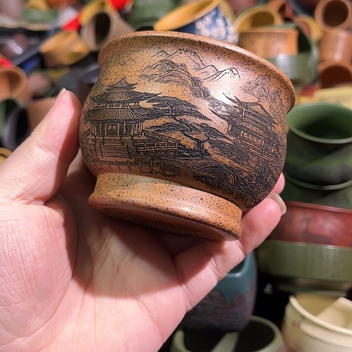 紫砂茶杯全手工紫砂主人杯
