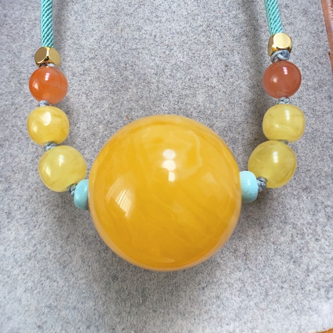 蜜蜡项链未镶嵌蜜蜡锁骨