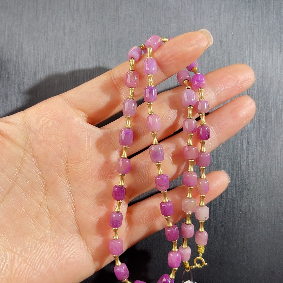 苏纪石（舒俱来）南非舒俱来老矿料项链k金未镶嵌