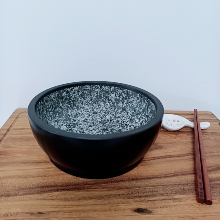 韩国原装进口-商用韩式拌饭石锅蒸蛋煮面天然石锅碗燃气电磁炉