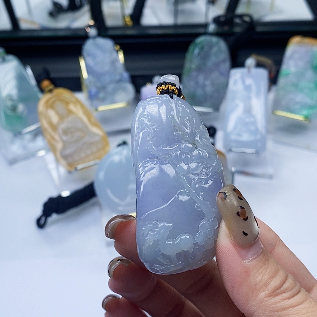 颈饰未镶嵌翡翠翡翠A货