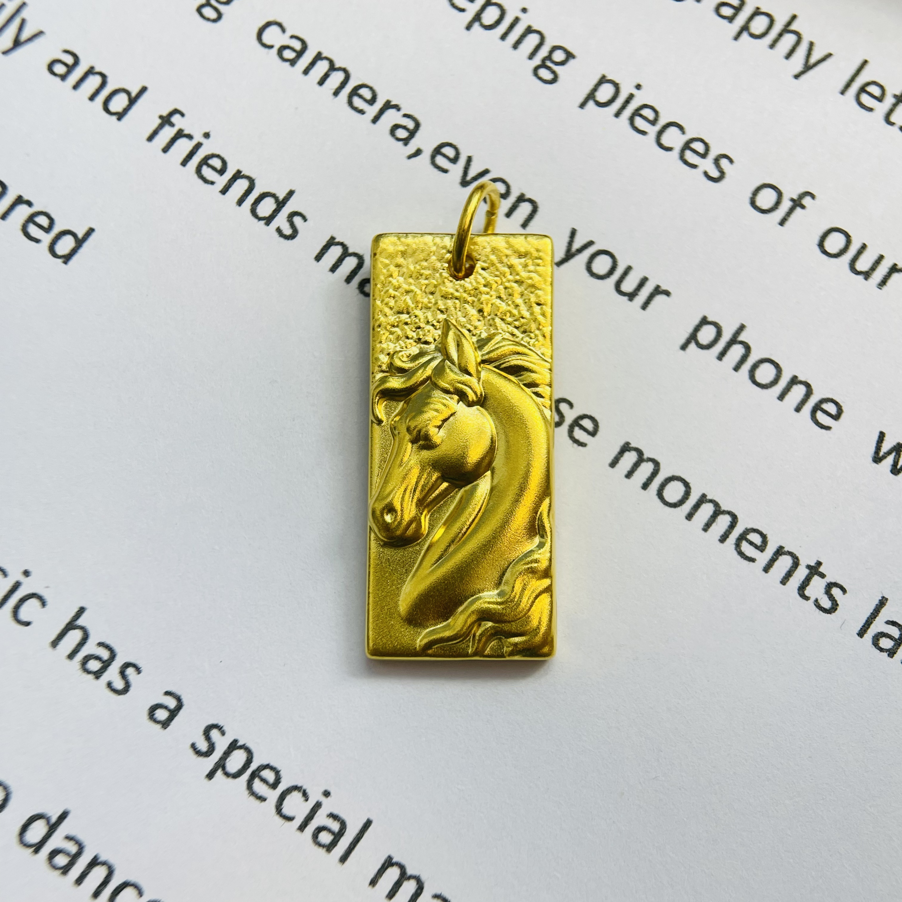 足金999黄金首饰配件中版马到成功DP2768-02830