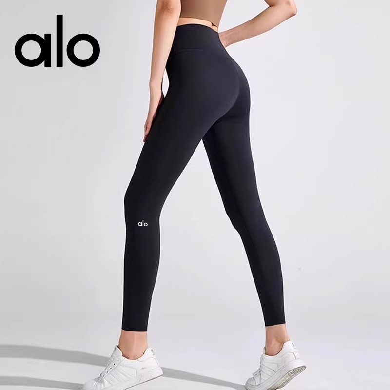 Alo yoga瑜伽裤女高腰提弹力紧身健身服运动裤长裤外穿夏季