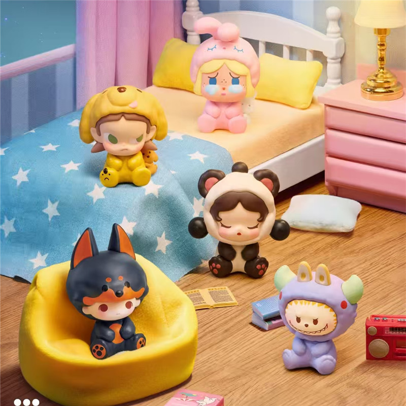 满满【拆盒】泡泡家睡衣派对萌粒（许愿）系列潮玩盲盒代拆