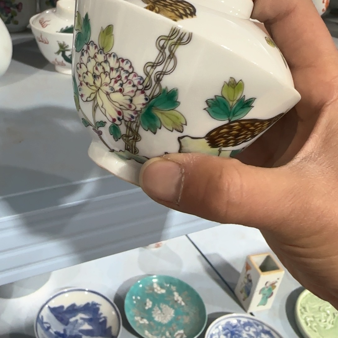 瓷片摆件手绘瓷器全部处理