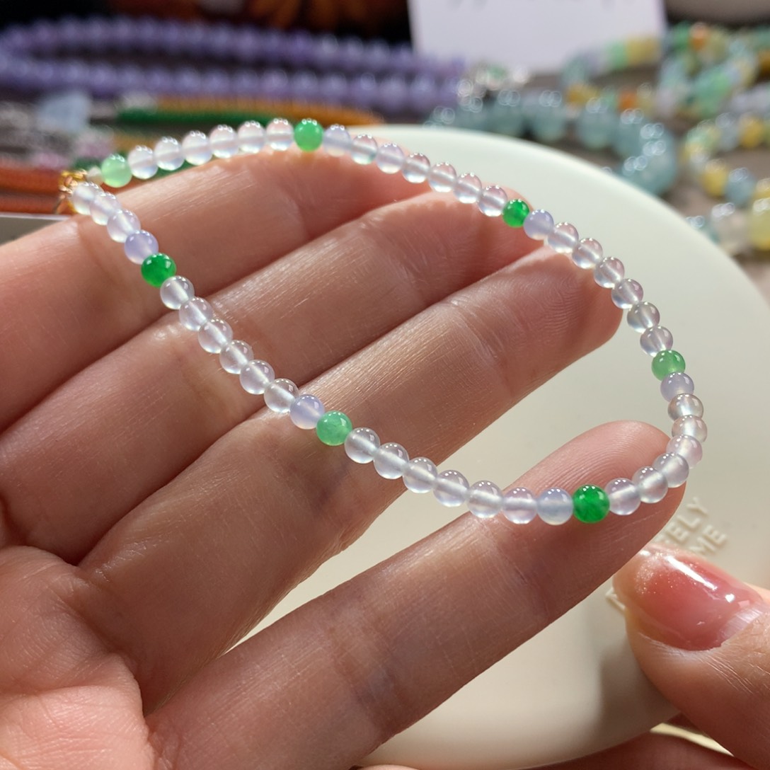 翡翠手链未镶嵌玻璃茅台白幻彩小米卡3.5