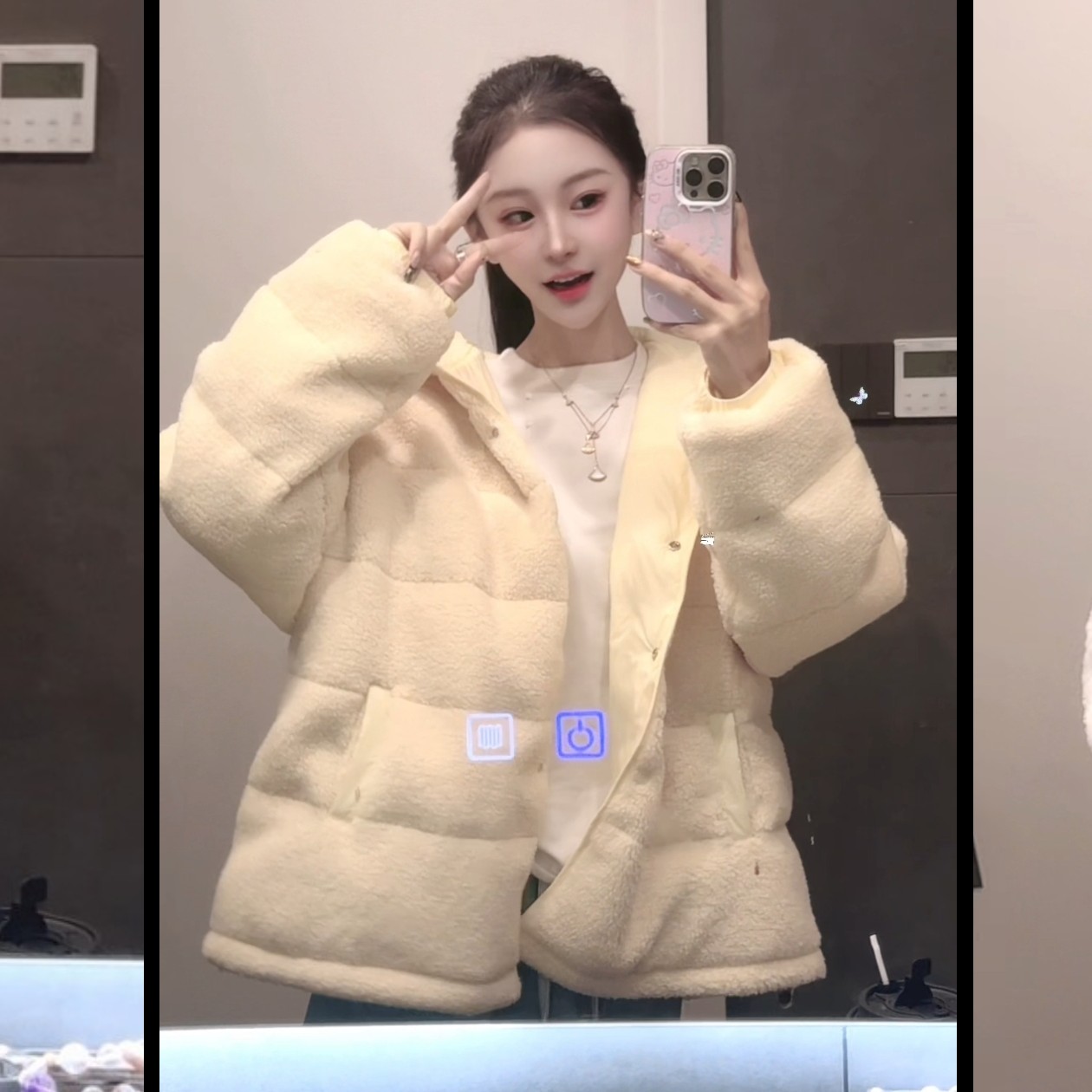 《雪绒》2025蓉蓉家冬季款泰迪绒软糯糯国标90白鸭绒韩系连帽羽绒服