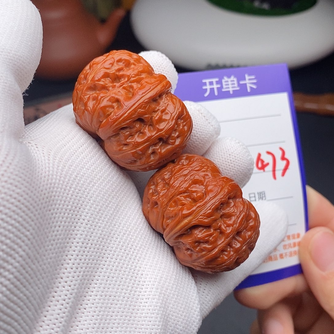 文玩核桃把件40元宝473