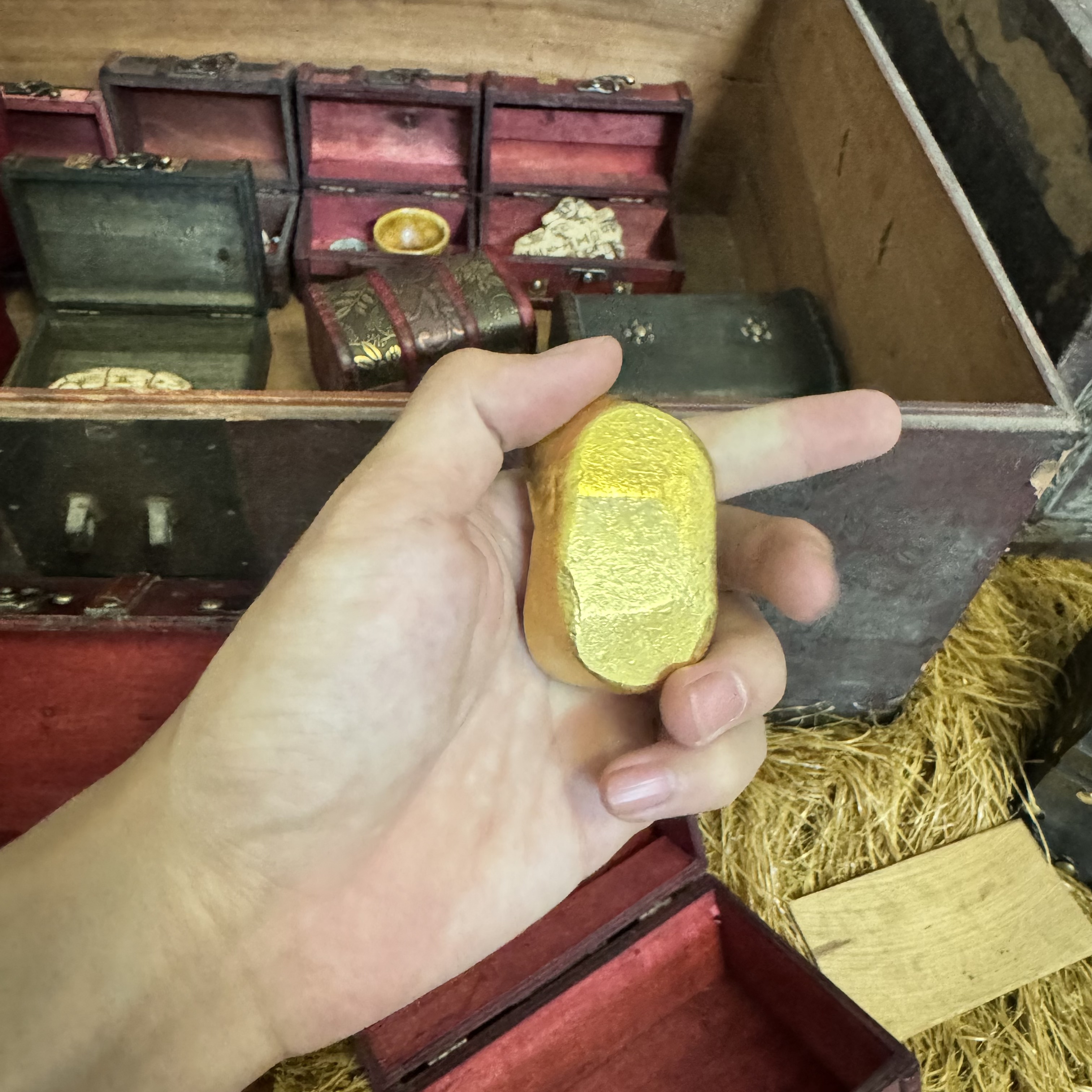 黄色小船锭家居饰品HP080精美摆件当代复古摆件现代工艺品