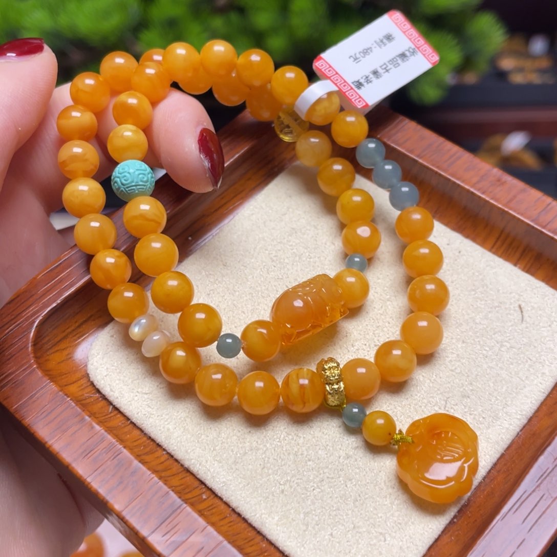 蜜蜡手链未镶嵌手串