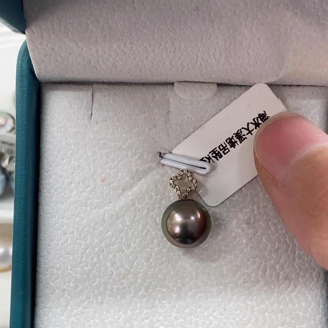 吊坠(不含链)海水珍珠18K金镶嵌