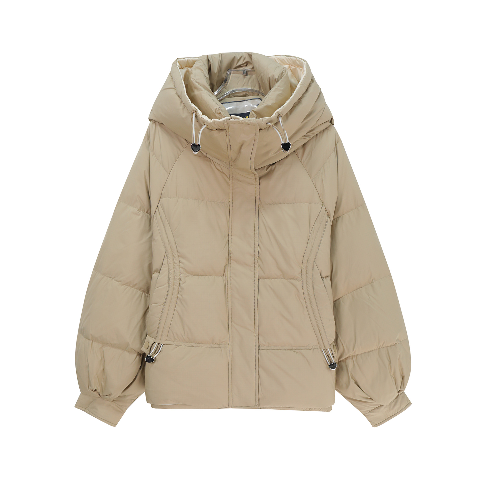 简约纯色宽松连帽休闲百搭小个子羽绒服U256