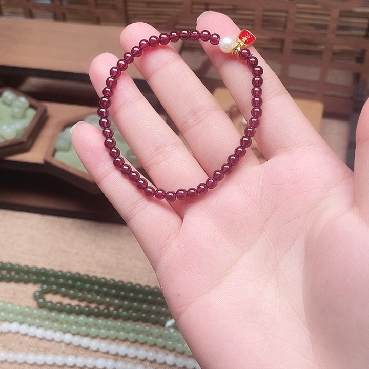 葡萄石未镶嵌手绳百搭手串紫色