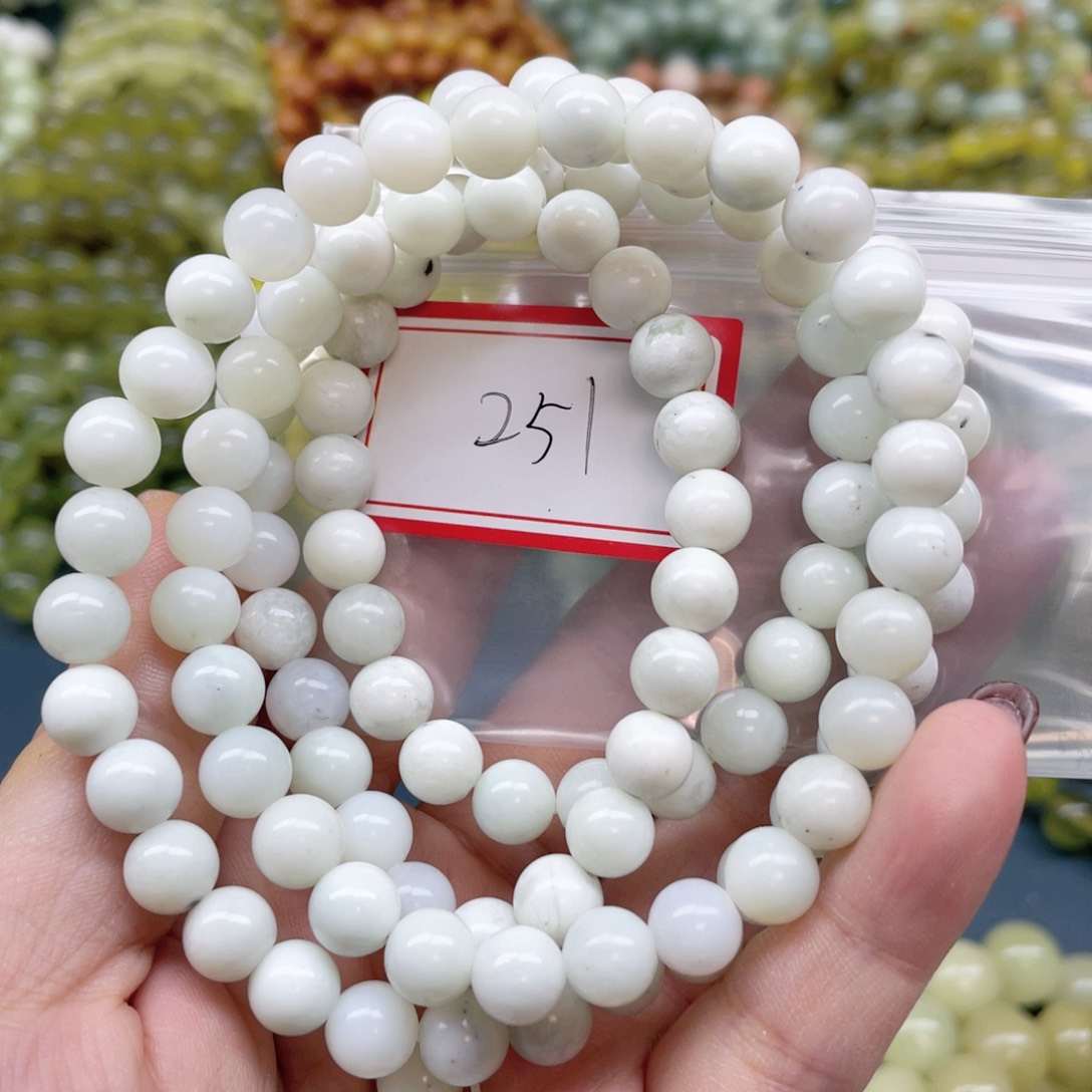 未镶嵌蛇纹石玉手串