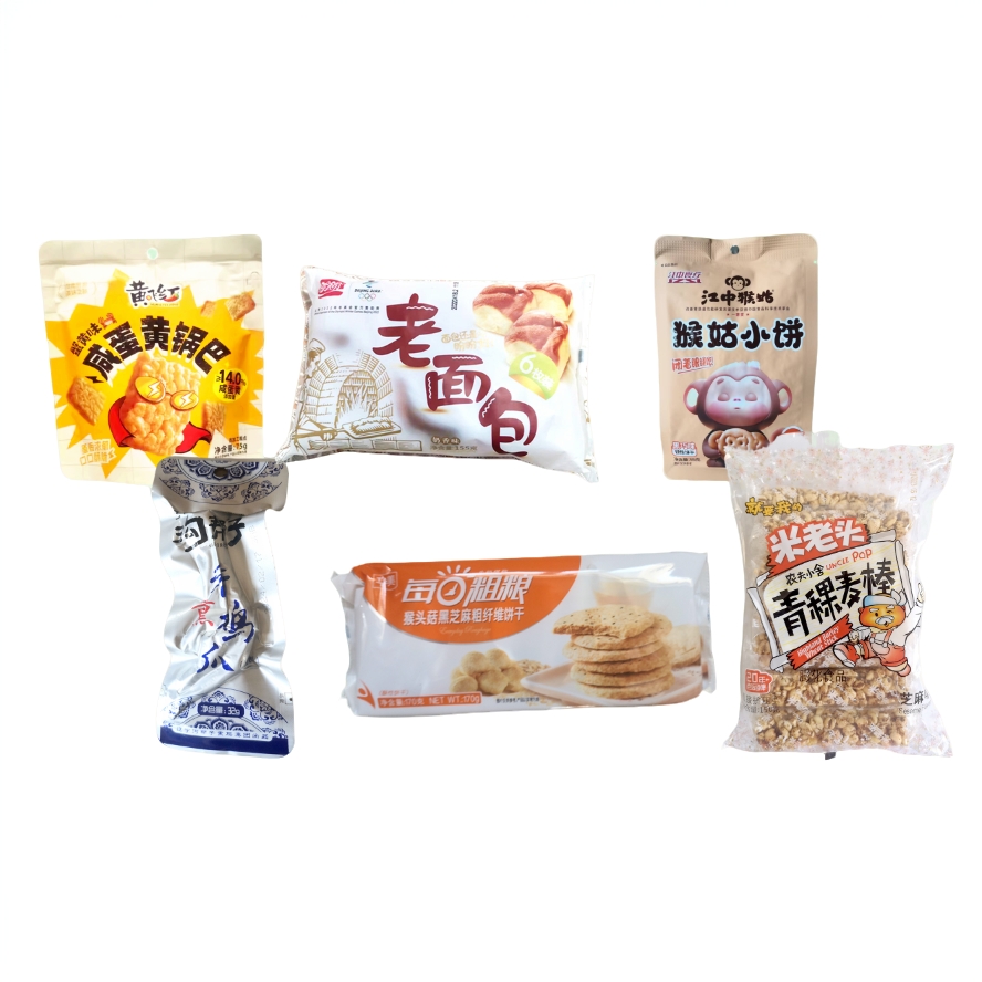 零食礼包6锅巴老面包鸡爪粗粮饼干猴姑饼米棒