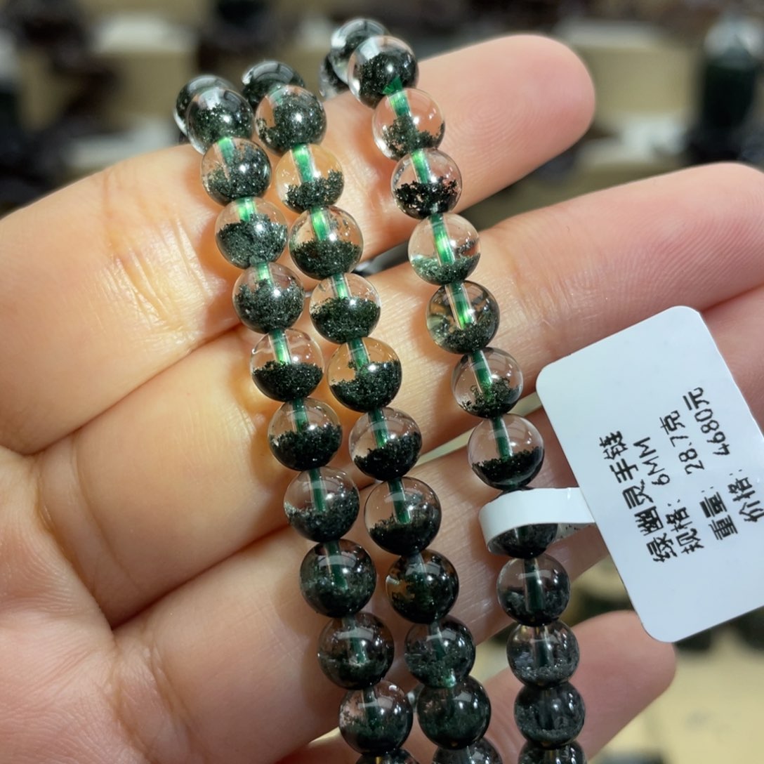 水晶手链未镶嵌绿幽灵手链