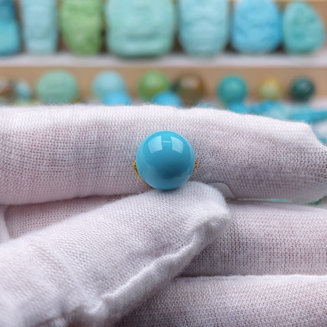 未镶嵌绿松石珠宝奇石小*子10.8mm