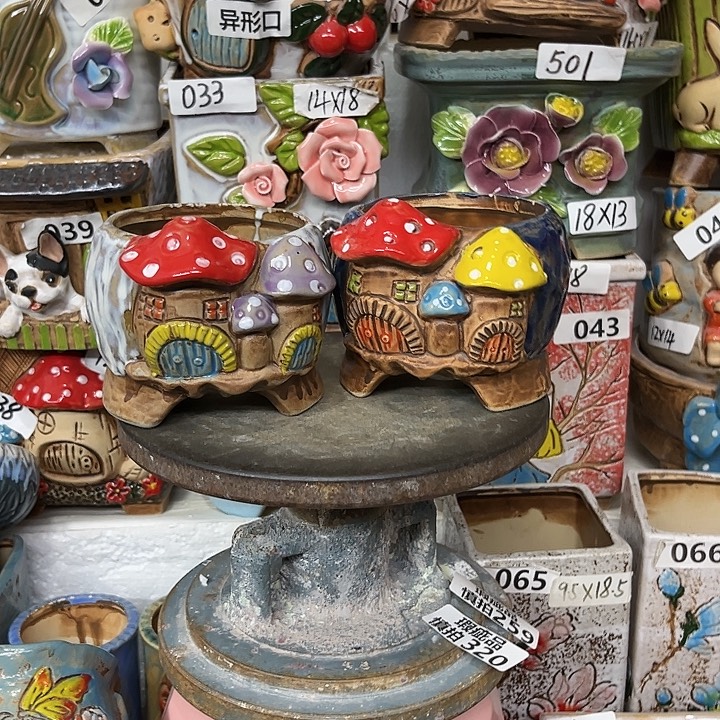 粗陶材质多肉花盆