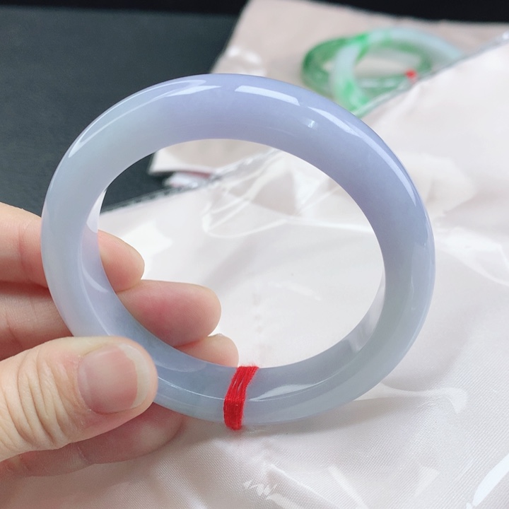 翡翠未镶嵌手镯55+紫罗兰翡翠手镯