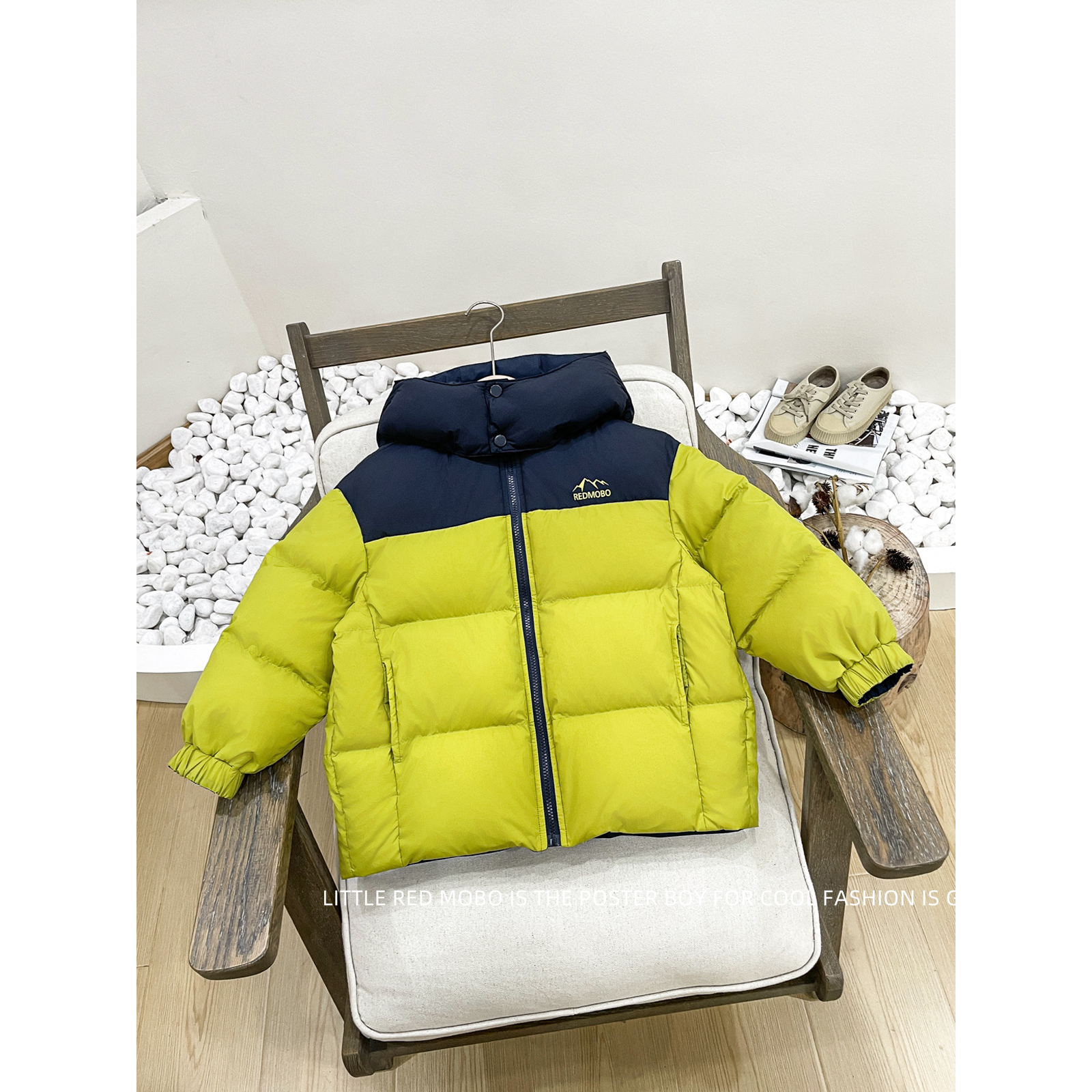 童装男中大儿童90白鸭两面穿羽绒服2025冬冲锋衣外套MMY841415-1