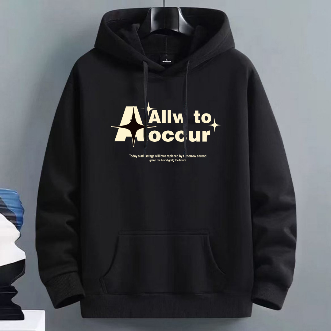 秋冬连帽卫衣简约纯棉加绒连帽卫衣上衣男女同款秋冬季连帽卫衣