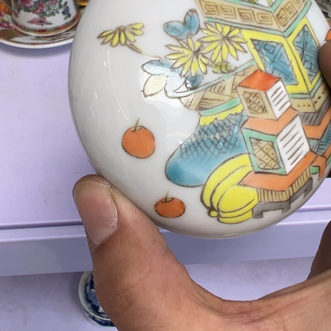 冬***至瓷片瓷器摆件、茶室雅器