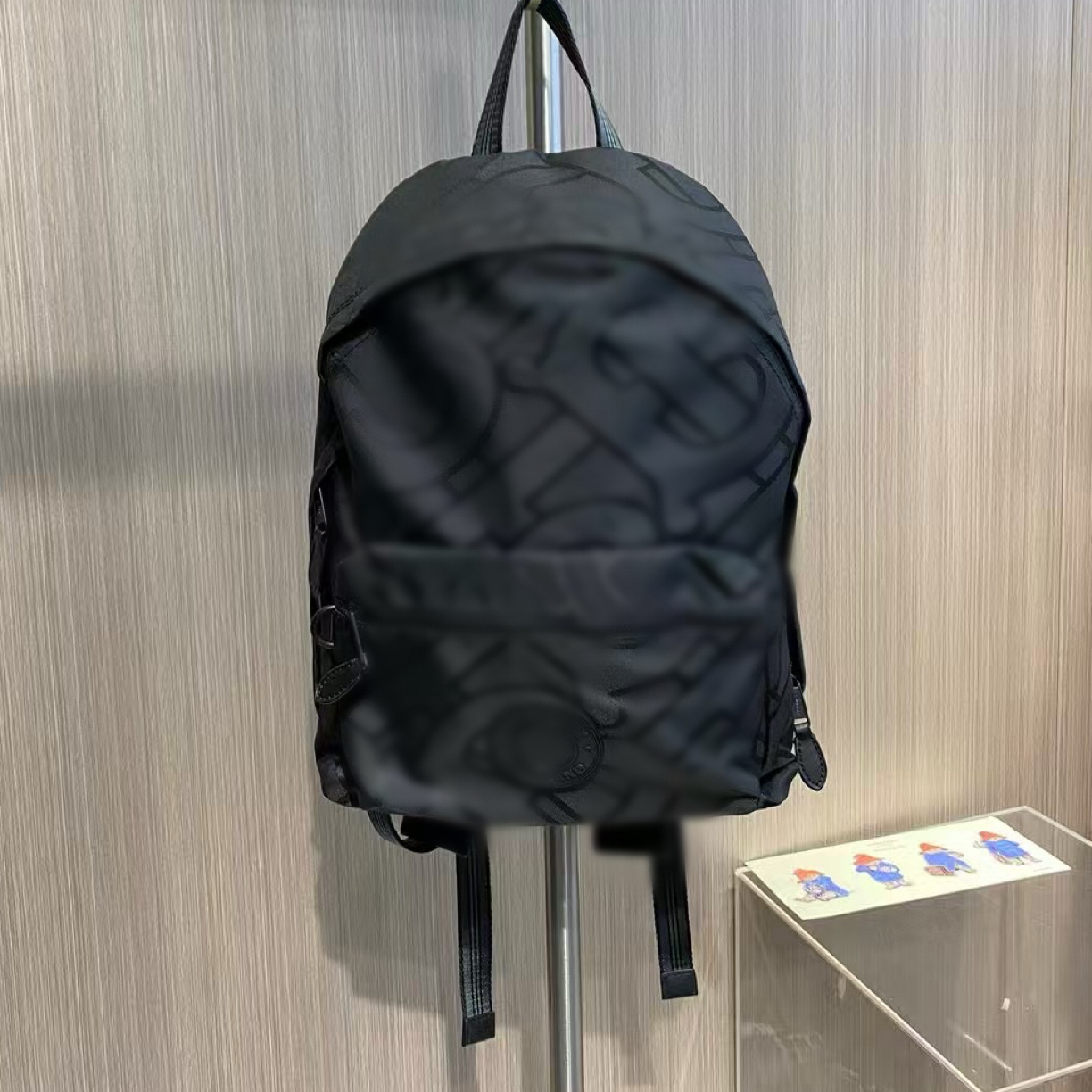 （双肩背包）格子尼龙双肩包肩背带字母标志