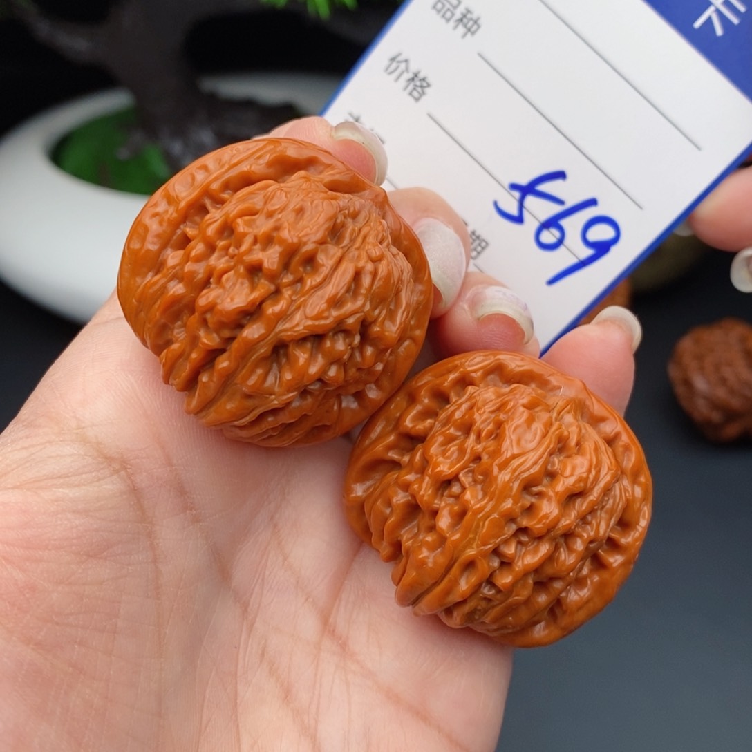 文玩核桃把件38四座楼569