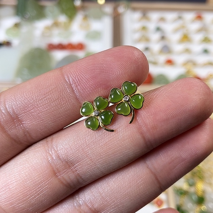 和田玉（碧玉）颈饰银S925镶嵌