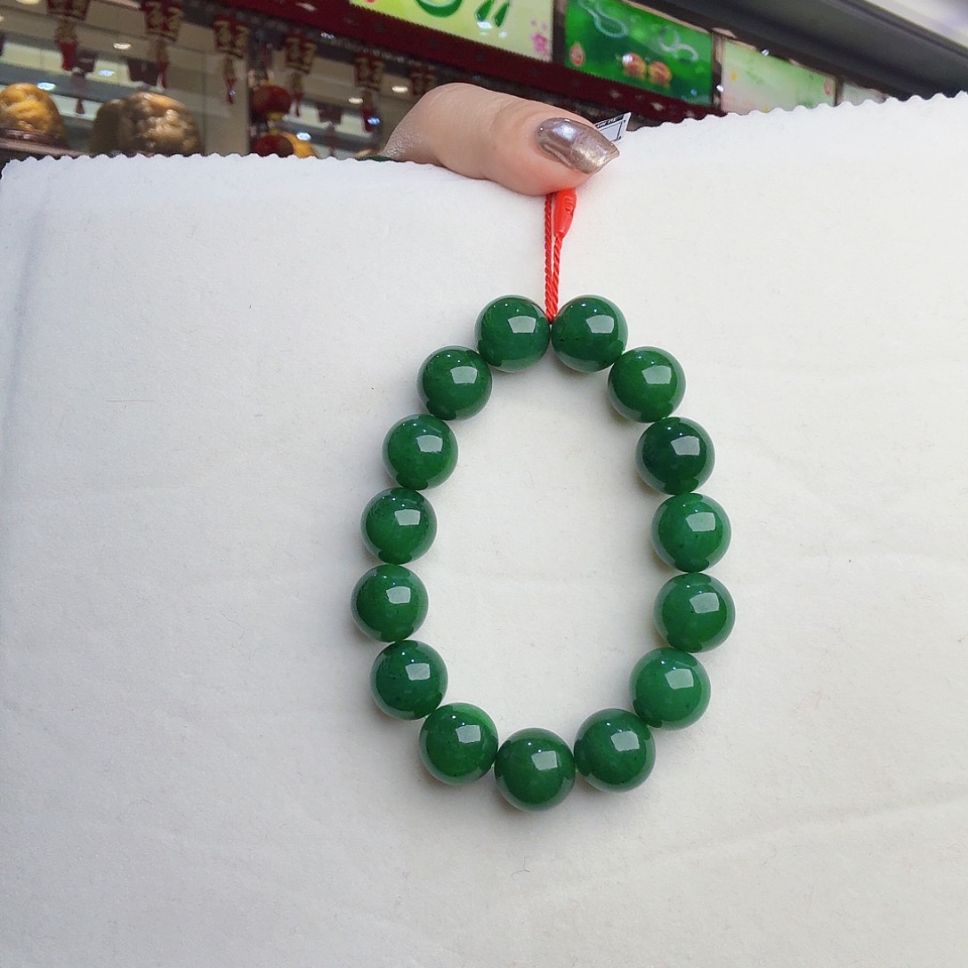 和田玉（碧玉）手链未镶嵌@*