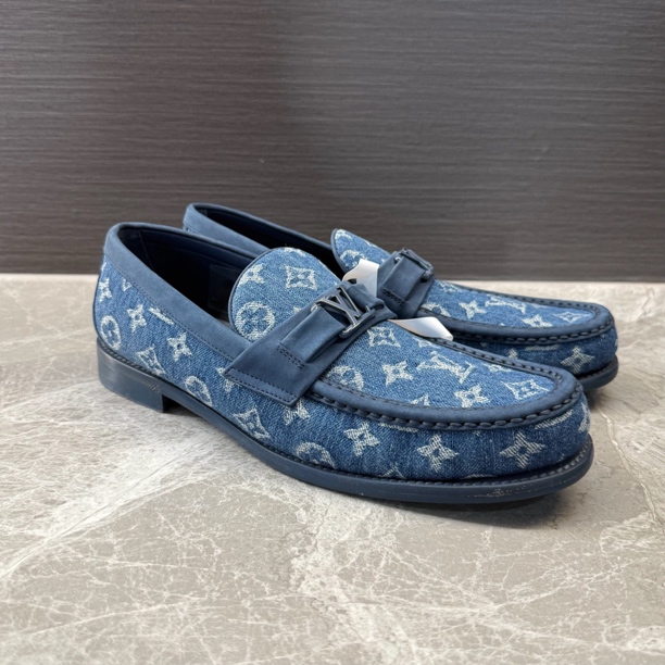 未使用 LouisVuitton/路易威登 25年新款牛仔帆布乐福鞋 42-43码