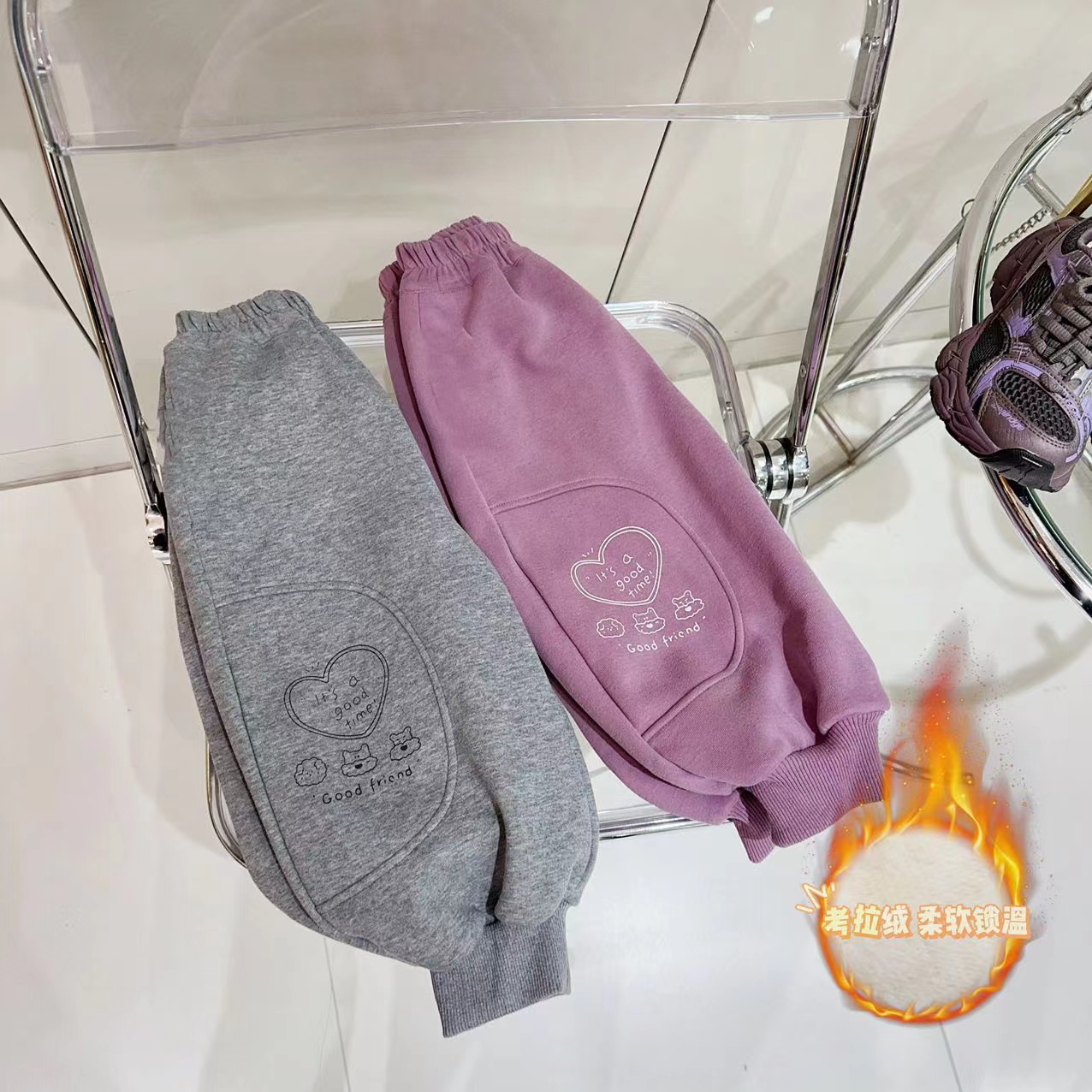 汤圆Glue pudding童装【考拉绒】2025韩系甜美加绒灯笼裤 YA-3190