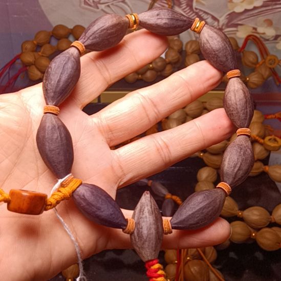 橄榄核手串/手链橄榄核手串紫皮1.4