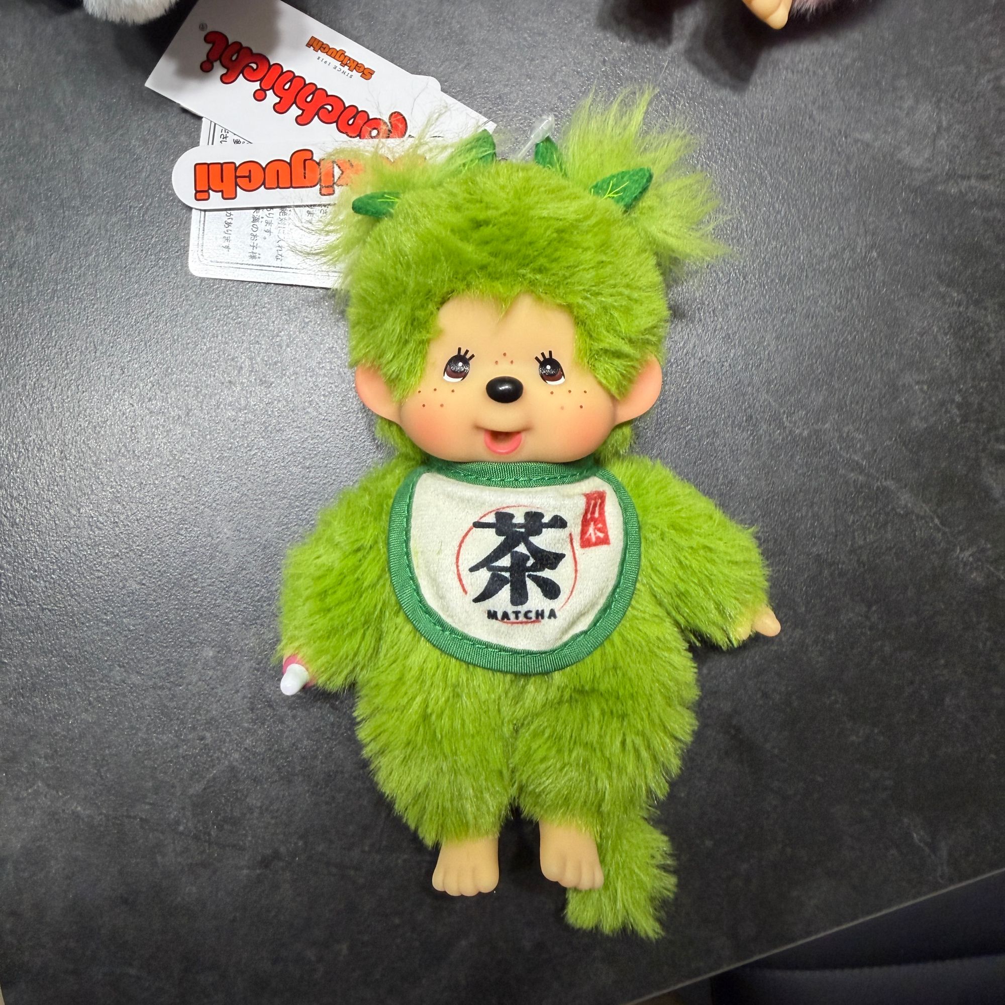 【京都限定】Monchhichi 蒙奇奇 抹茶绿配色双马尾 钥匙扣玩偶