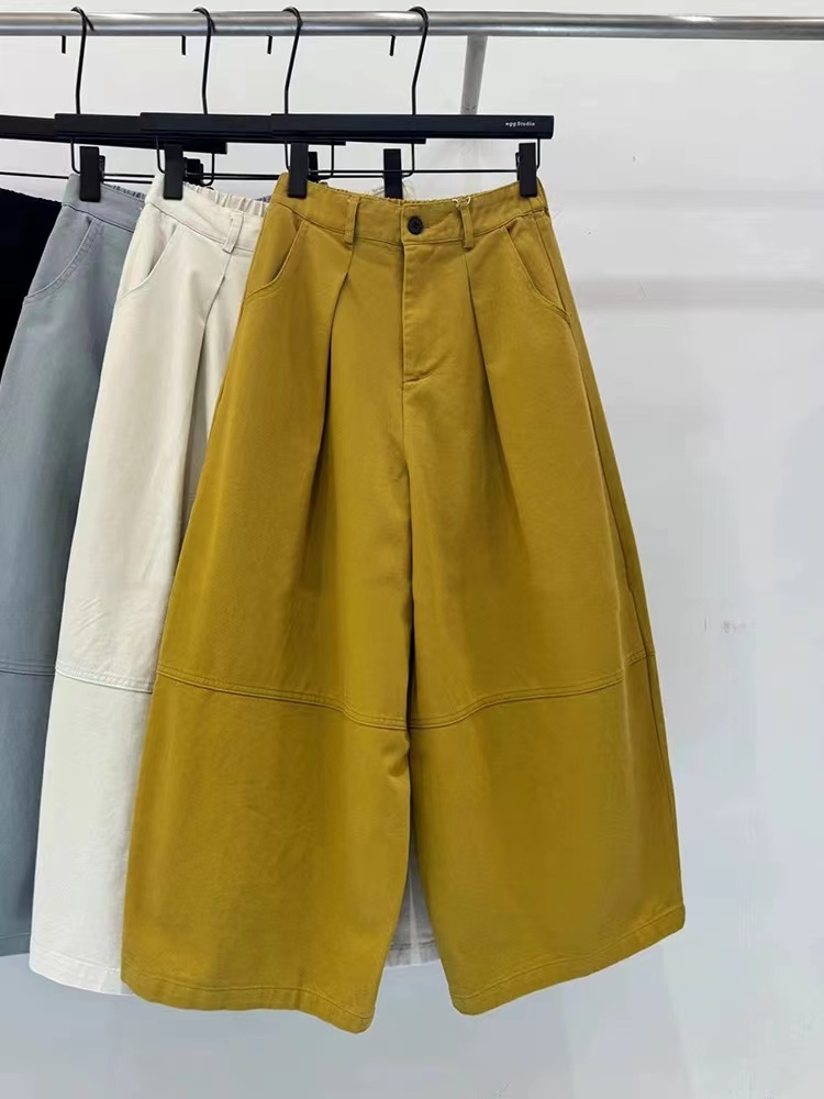 0047 休闲气球裤女高腰显瘦宽松直筒九分香蕉裤