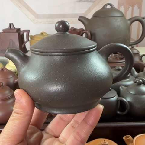 紫砂茶壶梨皮天青230c c