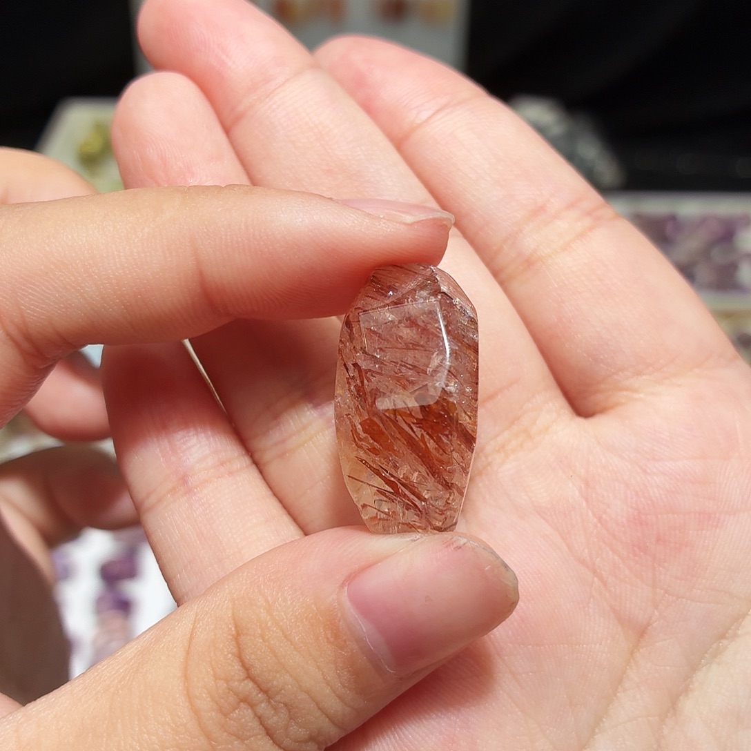 未镶嵌水晶吊坠(不含链)黑金超七 随形 打孔定制不退换
