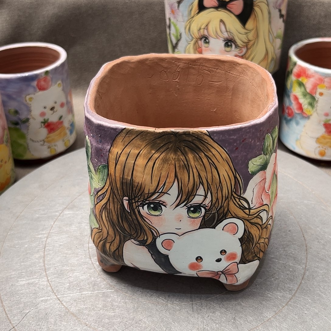 花盆紫砂人物福利