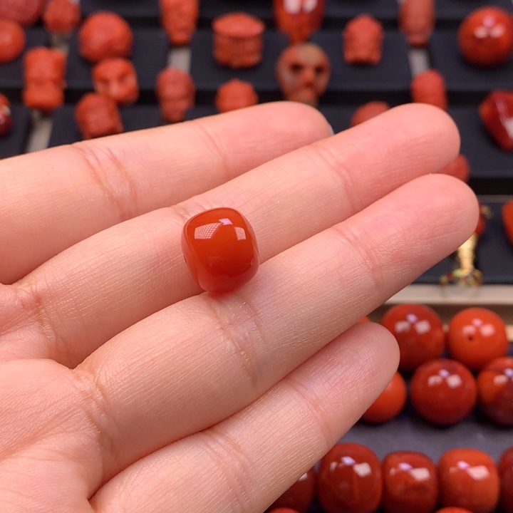 南红玛瑙未镶嵌老型单珠11.7MM