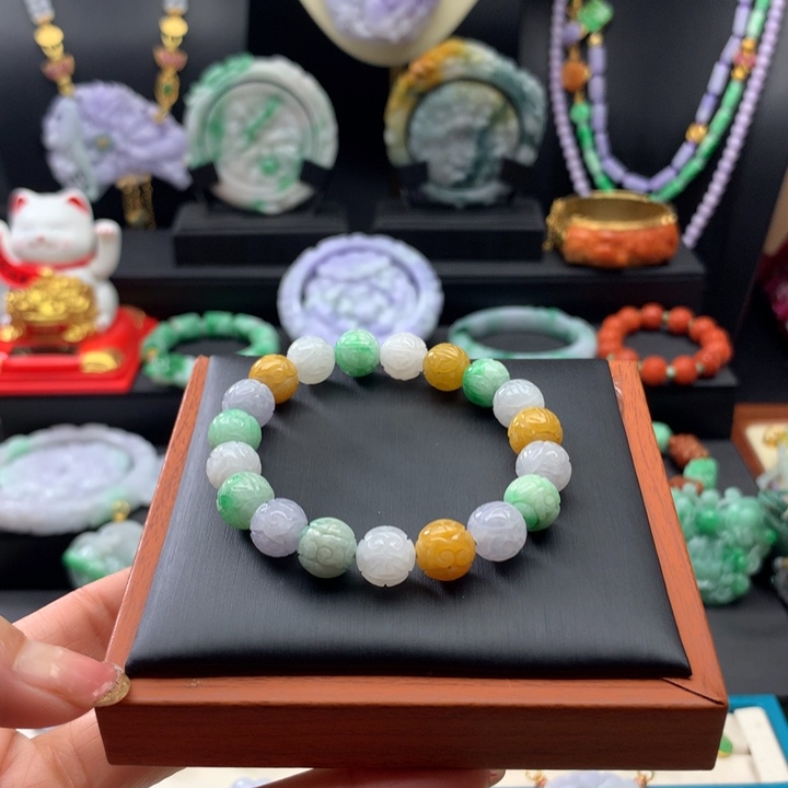 未镶嵌翡翠手链翡翠多宝