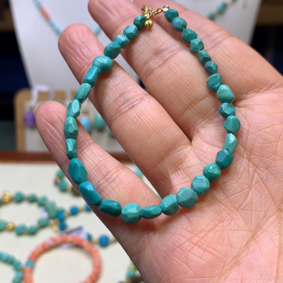 绿松石18K金镶嵌单圈